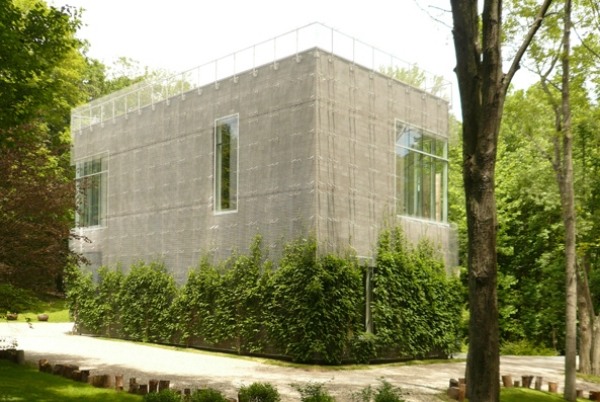 Platt tak villa-betong fasad-takterrass