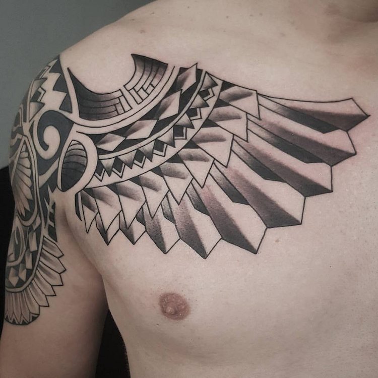 ängeltatuering designer idéer stamkrig