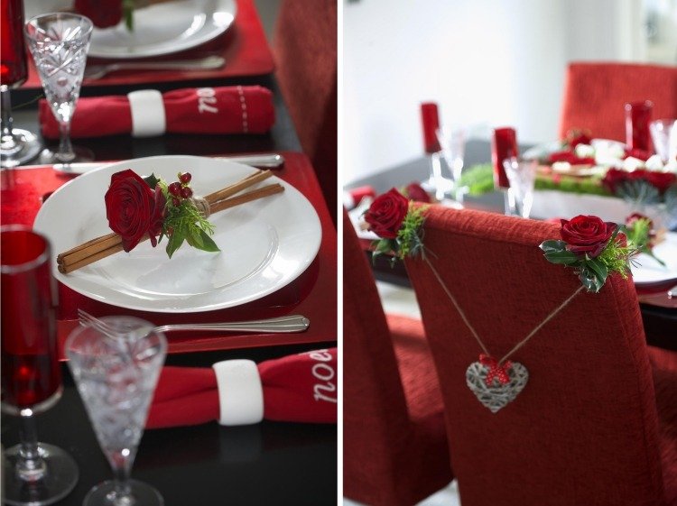 bordsdekoration-julduk-servetter-röda-stolar-klädsel-ryggstöd-dekorera