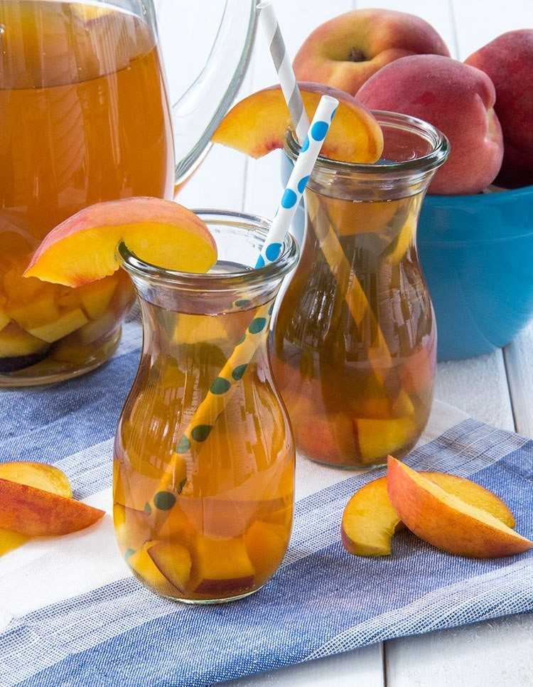 uppfriskande drycker iced tea persika mango