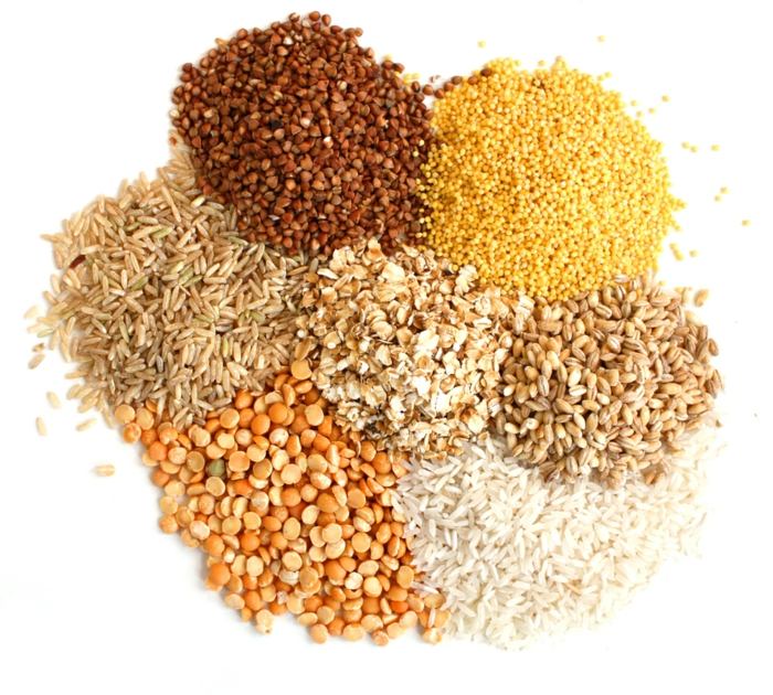 mat som kombinerar spannmål näring ris quinoa mat