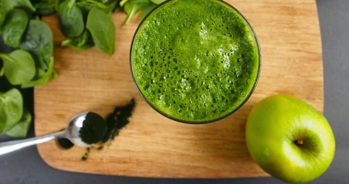 chlorella smoothie näring äppelpulver bota sjukdomar