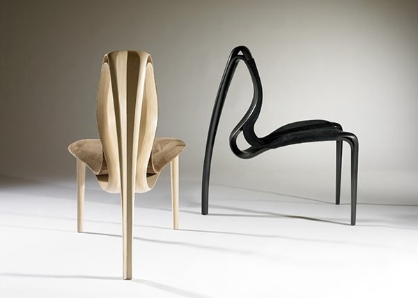 enignum två stol trämöbler design av joseph walsh