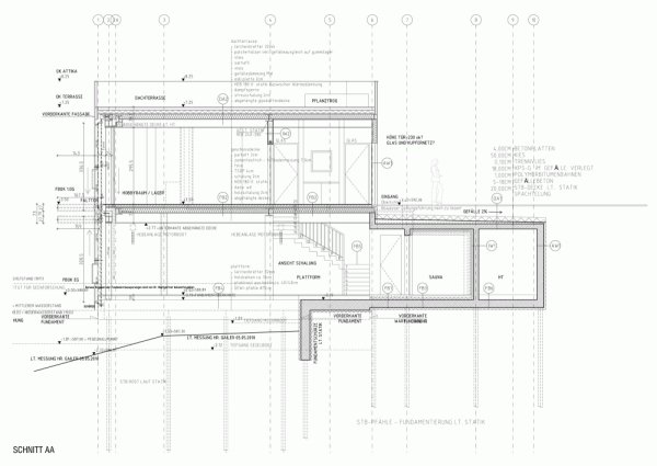 Planritning i snitt passivhus design MHM