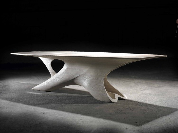 futuristiskt matbord design vit-trä-möbler-original