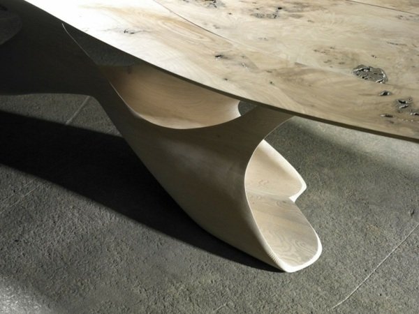 futuristiskt matbord av olivträd av Joseph Walsh