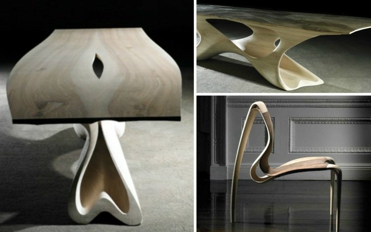 futuristiskt matbord design möbler-lägenhet-matsal-bordsskiva