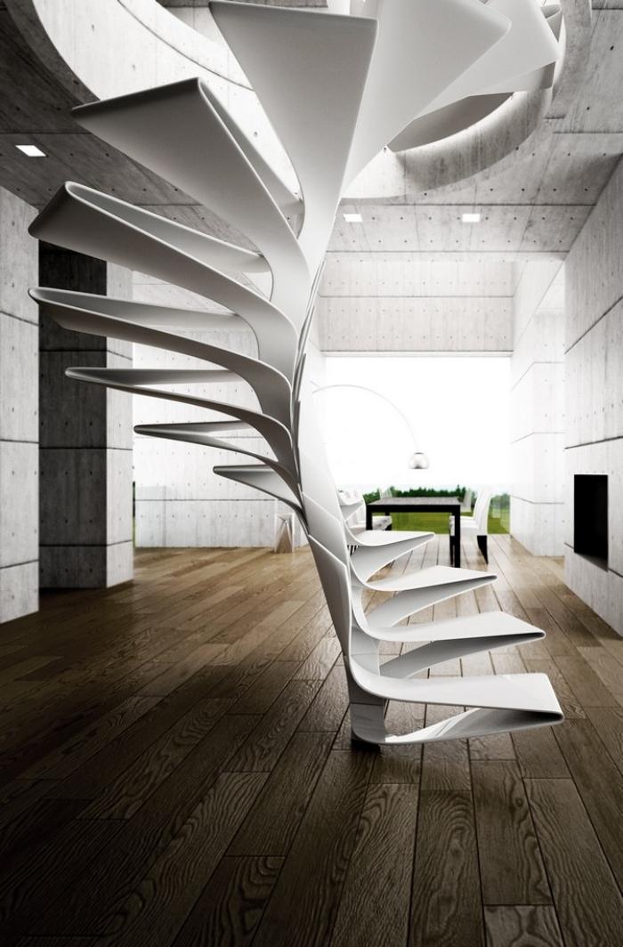vit-trappa-design-skulpturell-skapande-futuristiskt-utseende