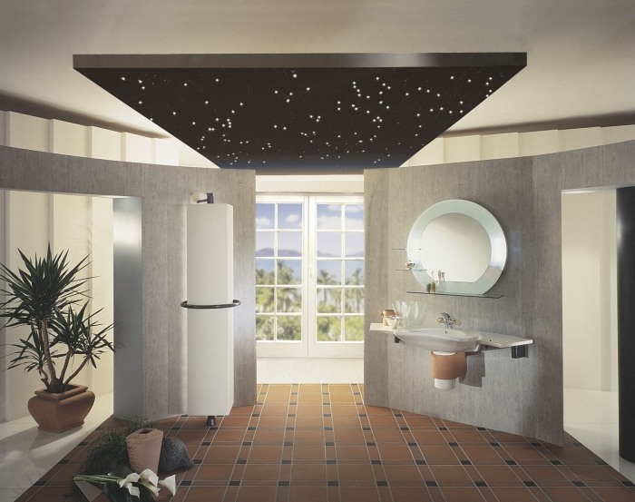 badrum-belysning-dekorativ-tak-design-stjärnhimmel