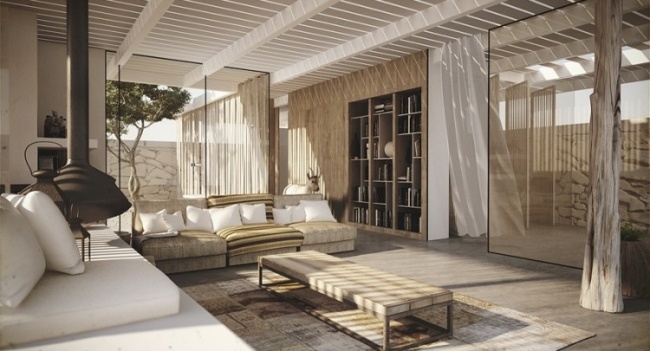 arkitektonisk visualisering 3d villa inredning