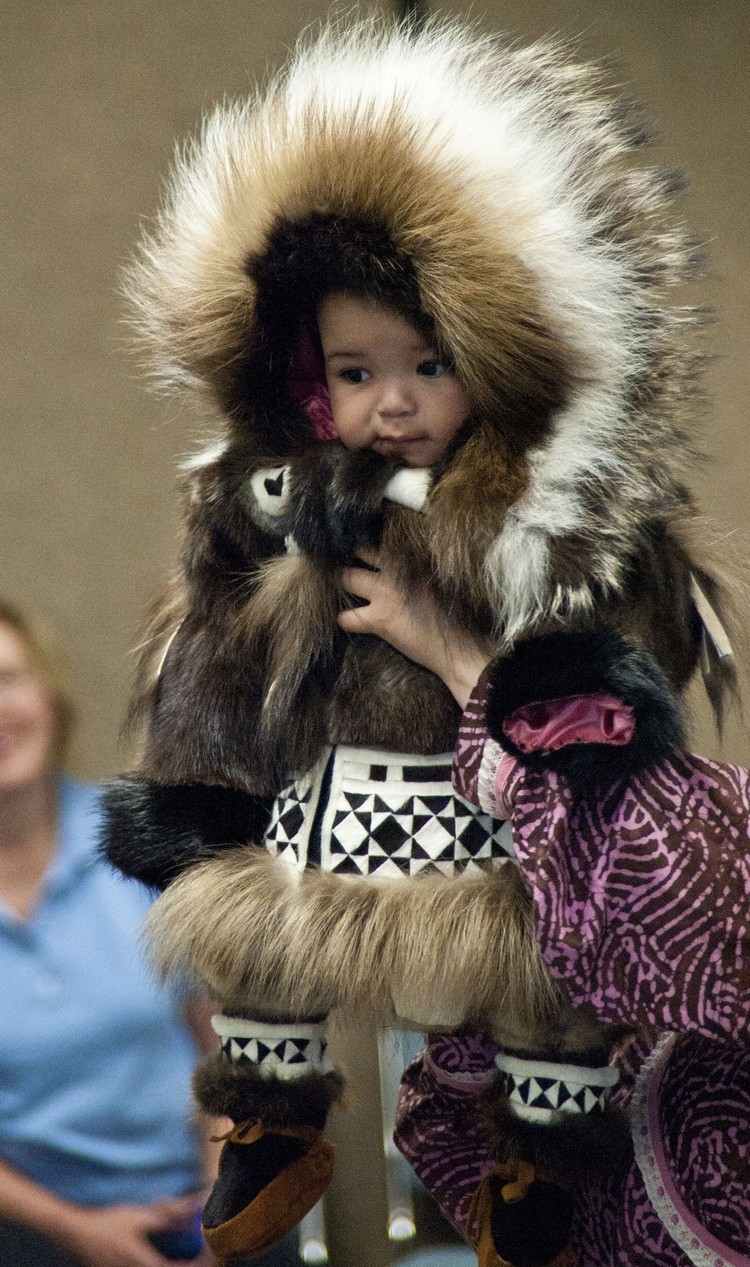 Eskimo kostym original baby parka huva