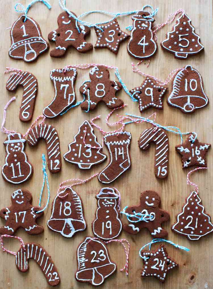 Baka julkakor, numrera dem, gör ätbara adventskalendrar själv, dekorera dina julmotiv