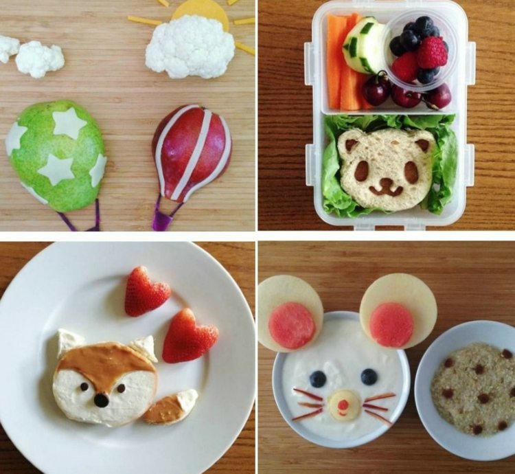 äta-barn-mus-panda-smörgås-hälsosam-luftballonger-päron-äpple