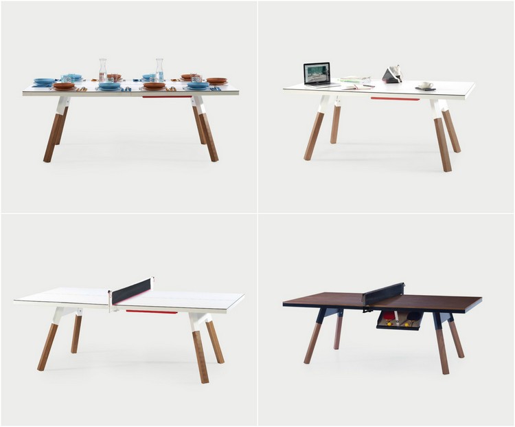 Matbord med bänkar multifunktionellt-matbord-arbetsbord-bordtennisbord-rs-barcelona
