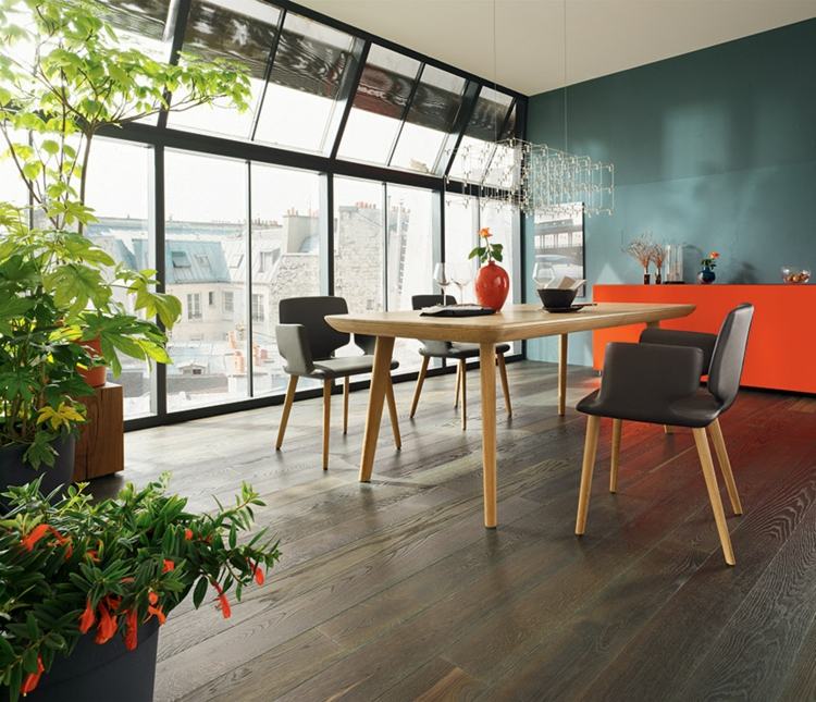 Matbord med stolar matsats massivt trä moderna designmöbler