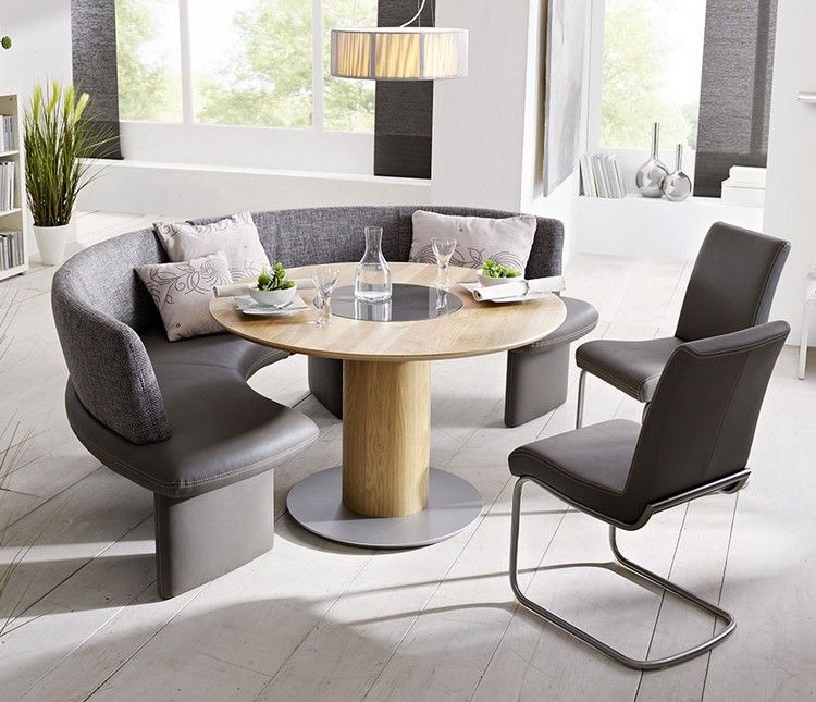 matbord-stolar-rund-bänk-halvcirkel-grå-klädsel