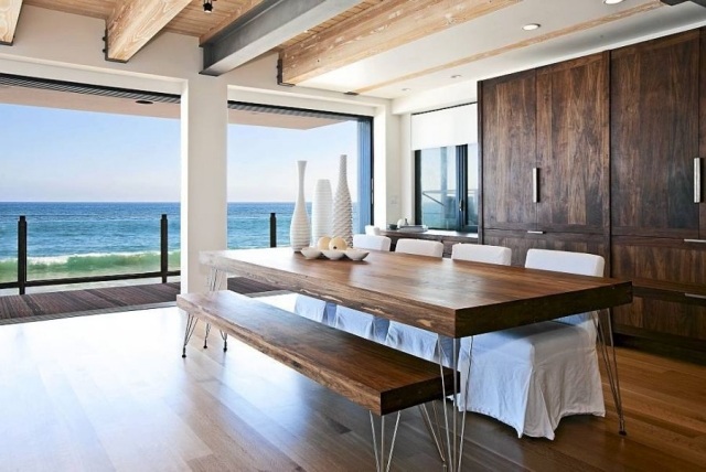 Matplats-lantlig stil-moderna-möbler-massivt trä-matbord-södra stil