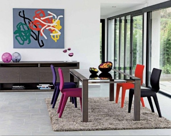 Matsalsdesign stolar ullmatta modern