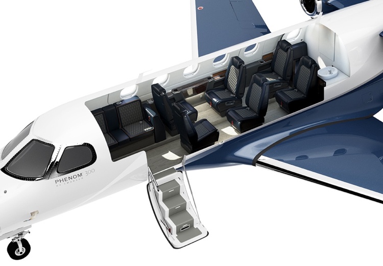 Lista över de mest lyxiga privata jetplanerna i världen Phenom 300E