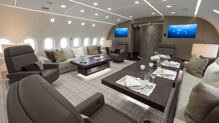 Privat jet för affärsresor VIP-anläggning i Boeing 787-8 BBJ