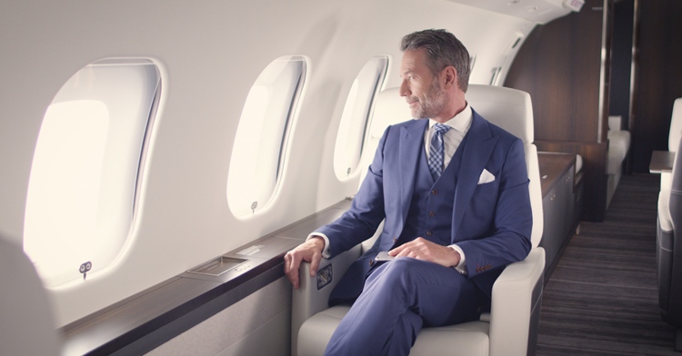 Res uteslutande med privat jet Bombardier Challenger 350
