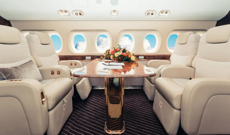 resa uteslutande med en privat jet