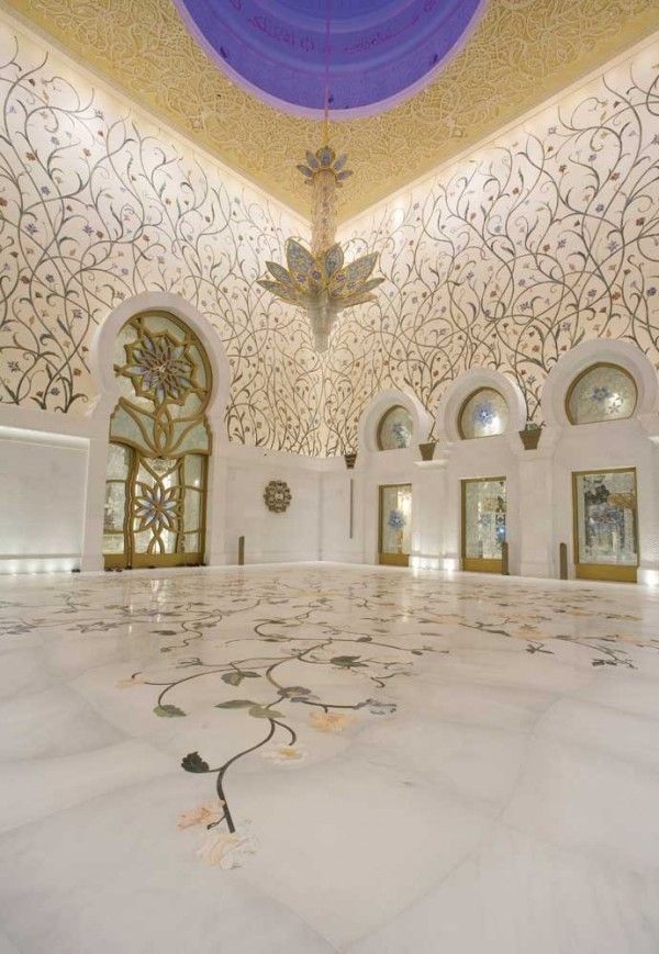 Exklusiv marmorväggbeklädnad - Abu Dhabi -moskén Budri