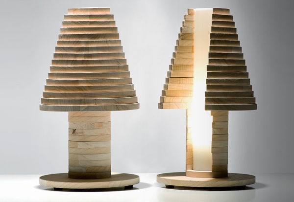 Designer lampa babele träbitar pusselspel