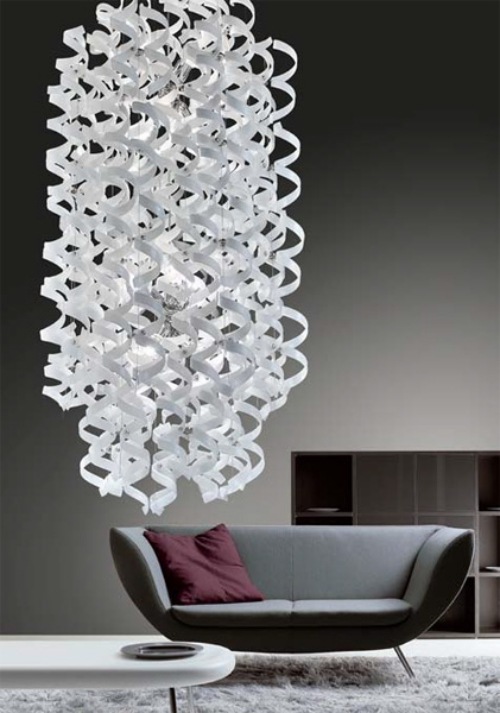 designer golvlampa av metall lux upphängningslampa vit