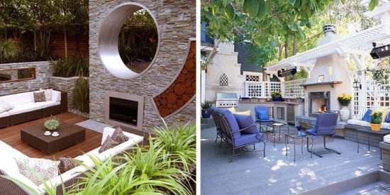 Modern uteplats bankirai terrass veranda