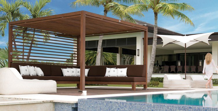 exklusiv-trädgårdsmöbler-trender-2016-trä-pergola-skugga-bänk