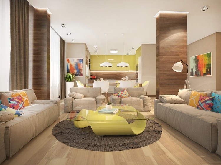 Interiör-trend-färger-2015-ljus-gul-soffbord-design-skulptural-modern
