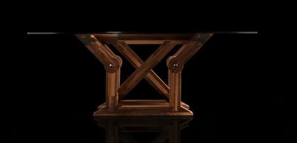 skrivbord design av paco camús bord med glasskiva