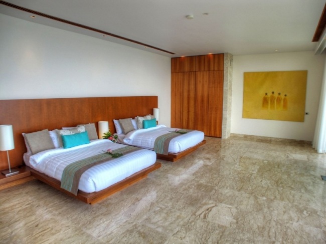 semester villa phuket sängar trä marmor kakel golv