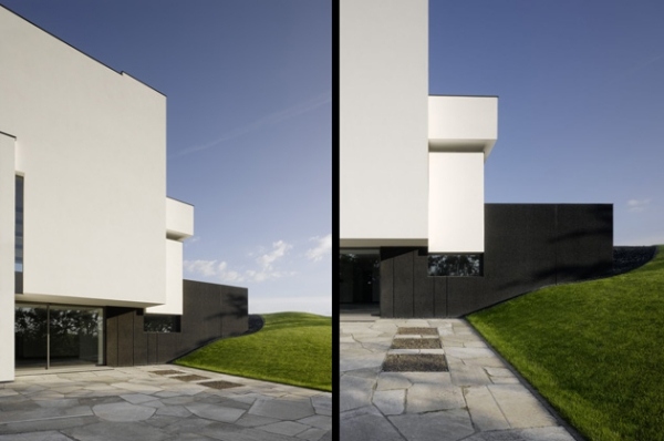 Minimalism kubisk arkitektur hus