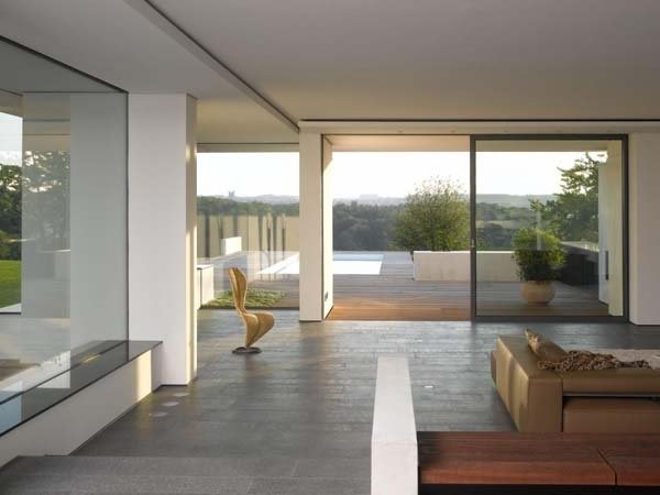 Glasdörr från golv till tak skjutdörr Hus Stuttgart