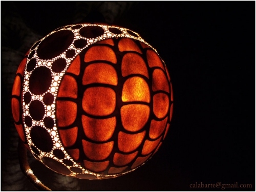 Stora bordslampa-fraktala motiv