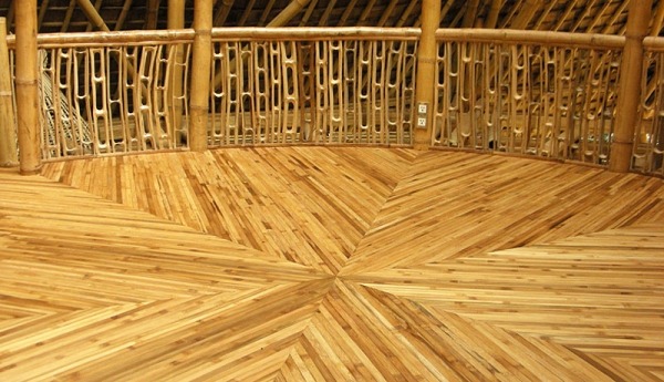 bambu hus golv pelare terrass