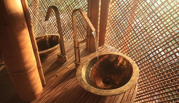 bambu hus handfat badrum