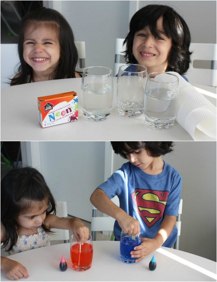 experiment-barn-vatten-experiment-glasögon-matfärgning-kökshanddukar