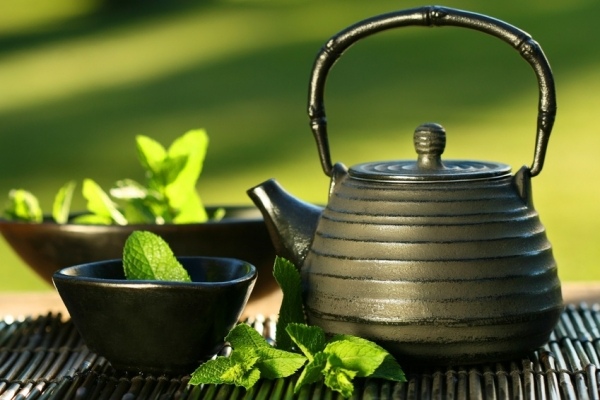 Elixir tekanna med grönt te