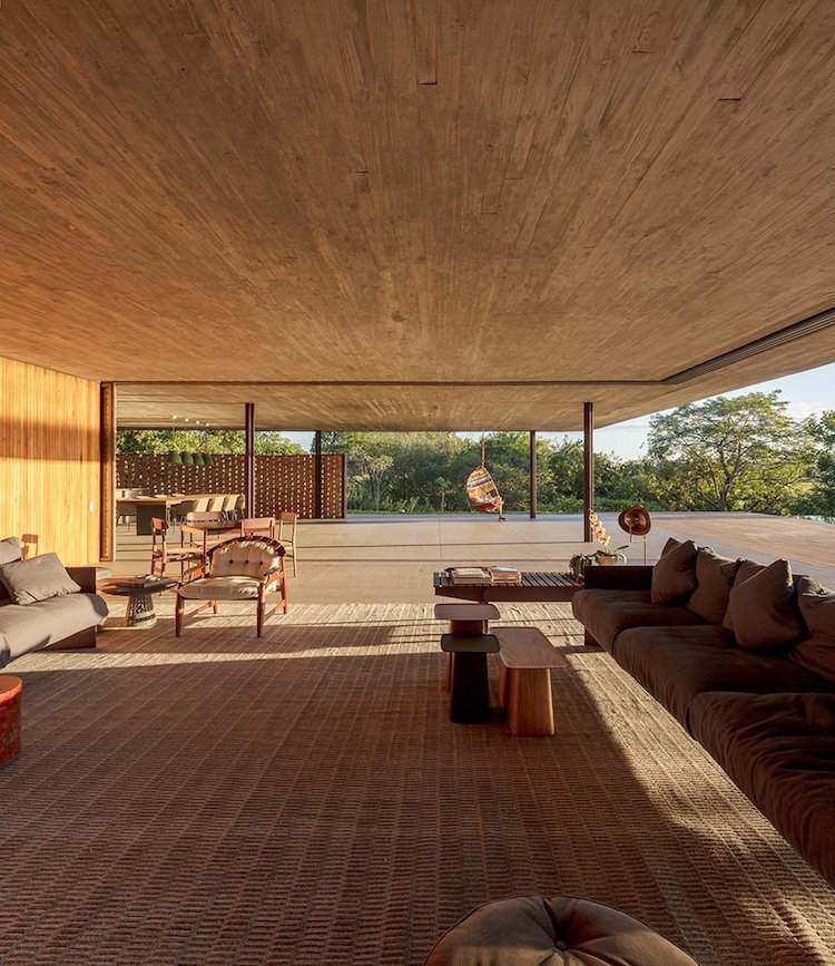 omfattande grönt tak design plan hus brasilien grönt tak murverk natur grönt utrymme arkitektur interiör klubb stol