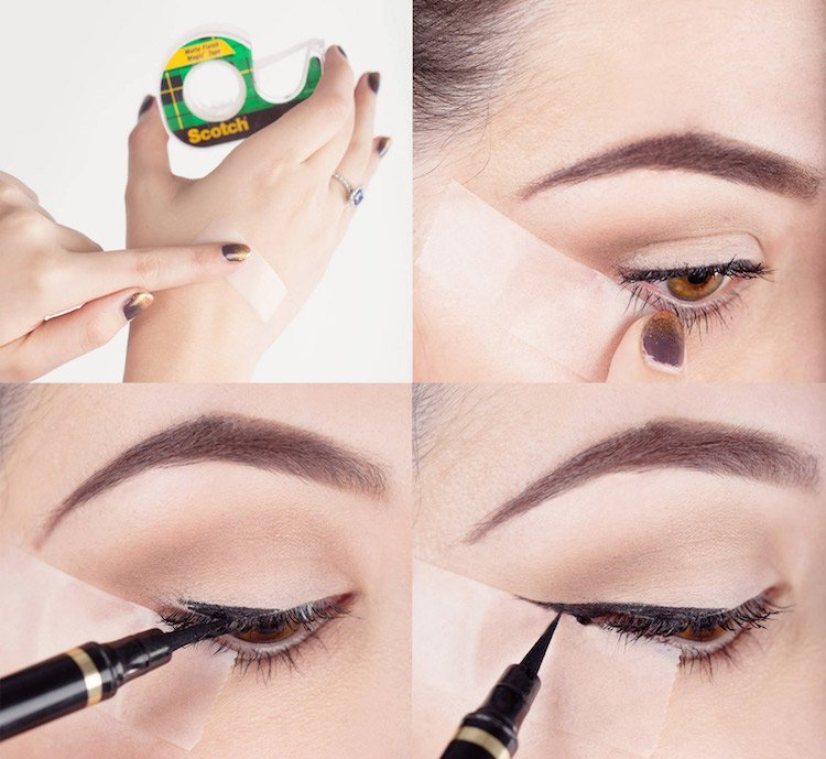 applicera eyeliner korrekta tips tricks tejp