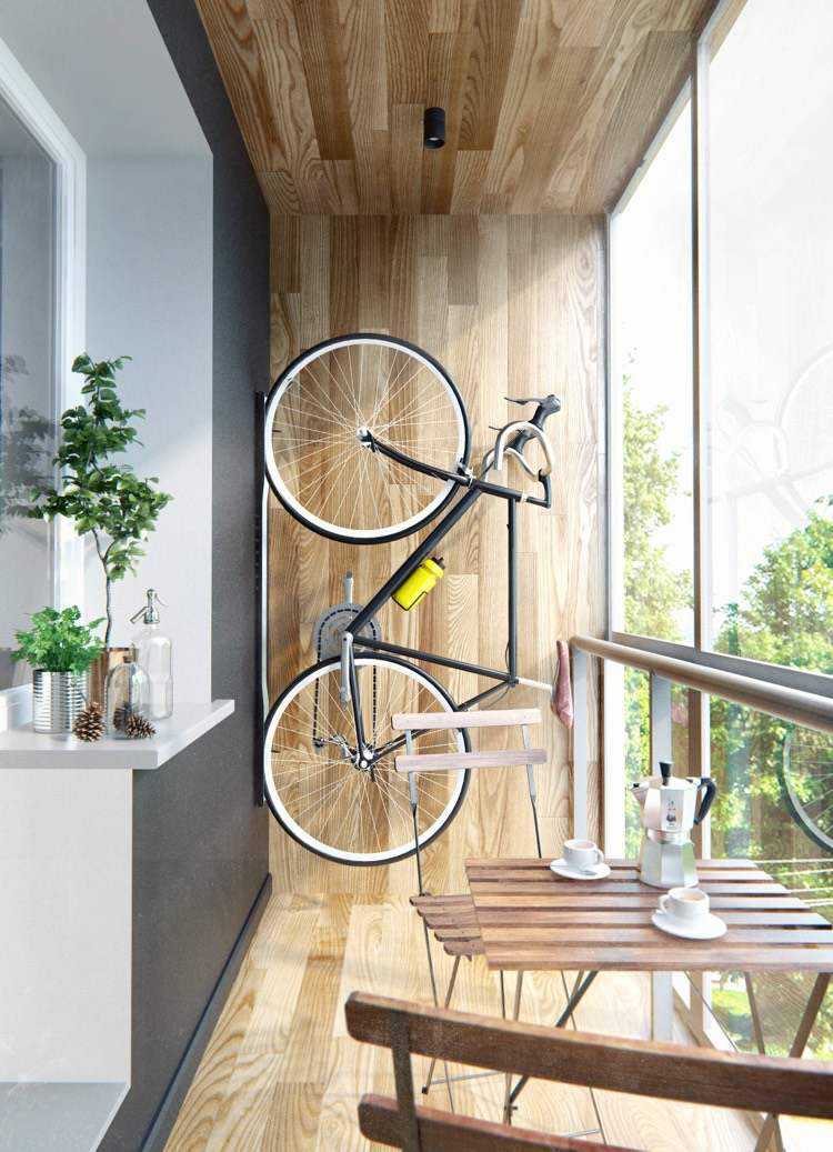 Cykelhållare för vägg-tak-balkong-terrass-vertikal-vertikal
