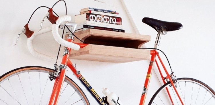 cykelhållare-vägg-bygg-själv-idéer-hylla-trä-förvaringsutrymme-cykel