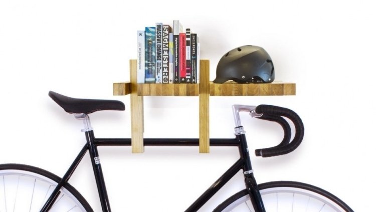 cykelhållare-vägg-bygg-själv-idéer-trä-hylla-förvaringsutrymme-praktisk-ram