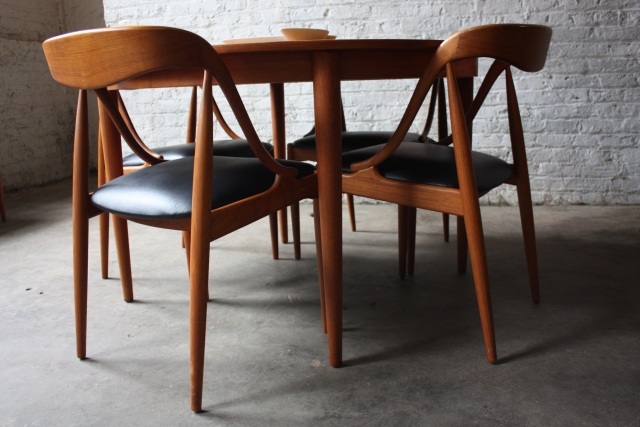 matsal stolar-retro teak-lackade möbler idéer moderna
