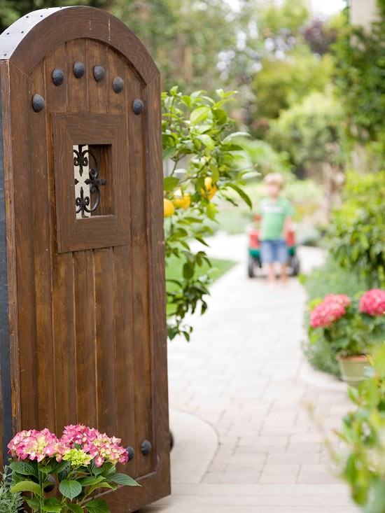 Trädgårdsdörr romantisk retro design
