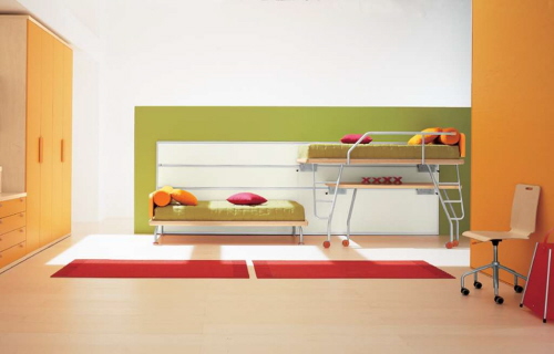 färgglada-barnrum-möbler-grön-orange