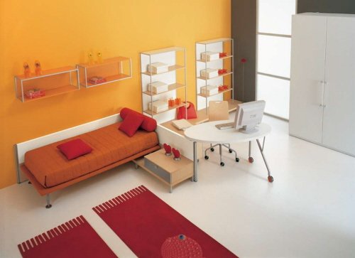 färgglada-barn-rum-möbler-orange-palett